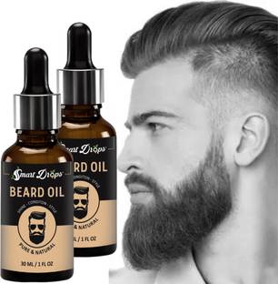 smartdrops Beard Oil With Natural Ingredients & Non-Sticky Beard Growth Hair Oil