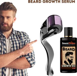smartdrops Beard Growth Oil, More Beard Growth & Roller Hair growth & Beard Growth 0.5mm Hair Oil
