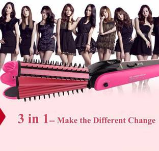 Oneness NHC-8890, 3 in 1 - Hair Straightener, Hair Curler & Hair Crimper NHC8890 3 IN 1 Professional Hair Straightener Crimper Roller For Women HS16 Hair Styler