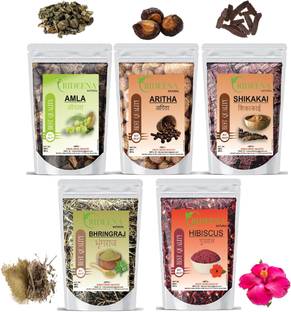 Rideena Best Dry Amla Raw Reetha Raw Shikakai Raw Bhrinjraj Raw Hibiscus Raw