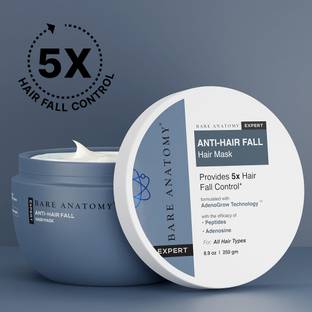 BARE ANATOMY Anti-Hair Fall Mask | Provides 5X Hair Fall Control | Hair Fall Conditioner