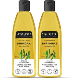 Soulflower Coldpressed Bhringraj | Hairfall Control | Root Strength & Cool Scalp Hair Oil