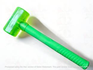 INPHATOOL Rubber Mallet Hammer with Rubber Round Head and Non-Slip Comfortable Grip Handle Soft Face Hammer for Tiles and Other Work (Green) Mallet