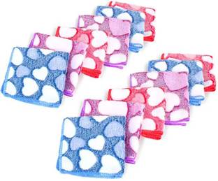 magenta ULTRA SOFT HEART SHAPE HANKY(HANDKERCHIEFS) ["Multicolor"] Handkerchief