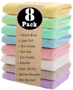 Xy Decor Microfiber Cleaning Dish Cloth Kitchen Rag 10 x10" Multicolor Napkins Multicolor Cloth Napkins