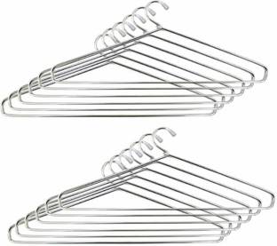 IKIS Stainless Steel Wardrobe Cloth Hanger (Standard)- Pack of 12 Steel Shirt Pack of 12 Hangers For  Shirt