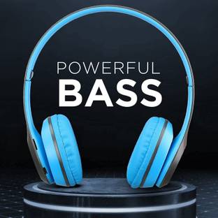 Techobucks New Wireless Bluetooth Headphones with Mic,Foldable Headphones,Upto 8H Playtime Bluetooth Gaming