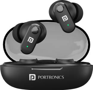 Portronics Harmonics Twins S16 in Ear Earbuds With Mic,24H Playtime,GameMode,Clear Calls Bluetooth