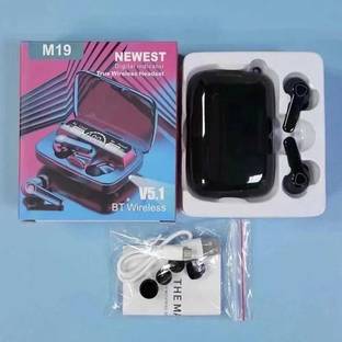 PARYUSHI M19 EarbudsTWS/ DJ14.1 Earbuds with 280H Playtime, Headphones with Power Bank Bluetooth