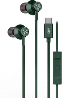 AMS A153 Wired Earphone with Type-C Audio Jack,HD Sound with mic,IPX5 WaterProof Wired