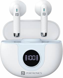 Portronics Harmonics Twins S8 TWS Earbuds with 30Hrs Playtime, Digital Display Bluetooth