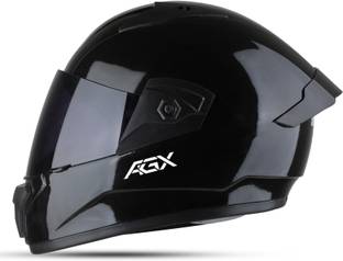 Agx Wonder Black ISI Certified with Anti UV Polycarbonate Visor ABS Material, Unisex Motorbike Helmet