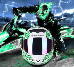 urban carrier ABS Material Full Face Rainbow Visor, UV Scratch Resistance Motorbike Helmet