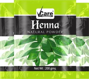 Vcare Natural Henna Powder for Hair 200g Henna Hair Color for Women & Men (Pack of 3)