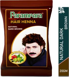 Parampara Ayurved Natural Dark Brown Hair Henna 20g Pack of 10