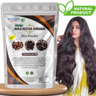 TQS Naturals Amla Reetha Shikakai Powder For All Hair3-In-1 Natural Hair Cleanser