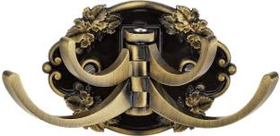 Zeetab Leaf Cloth Hanger & Brass Royal Key Holder with Adjustable Hook 4