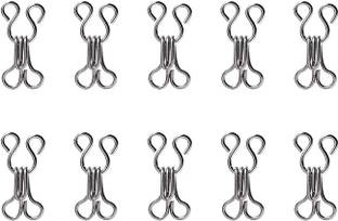 Hunny - Bunch 100 Pairs Steel Sewing Hook and Eye - Silver Hook Eye