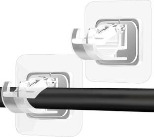 KEZIFY White Curtain Hooks, Rod Rail Bracket Hook 2