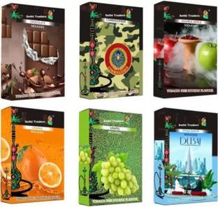 ALL.NATION.IMPEX Six flavour packs Double apple, Strawberry, Orange, Paan, Grapes, Chocolate Hookah Flavor