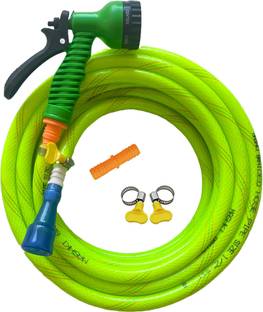 MASHKI 3-Layered Braided Water Hose Pipe With Brass Water Sprayer 10 Meter (32.5 Feet) Spray Gun