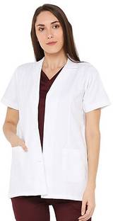 SEEMESH Polycotton Half Sleeves Lab Coat for Doctor, Nurses & Medical Students Shirt Hospital Scrub