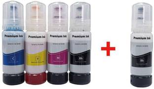 DLEX REFILL INK 003 001 FOR L3100 SERIES COMPATIBLE - 70ML EACH BOTTLE Multi Color Ink Bottle Black + Tri Color Combo Pack Ink Bottle