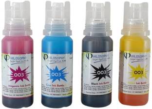 Philosophy refill ink for ep 003-L5190,L3150,L3110,L1110,L4150,L6170,L4160,L6190,L6160 Black + Tri Color Combo Pack Ink Bottle