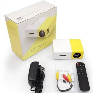 Techqueto Mini Hd Video Projector USB Hdmi Remote Controller Portable Projector, Yellow Projector Mobile Mod