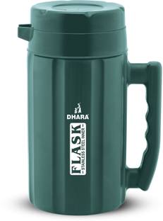Dhara Stainless Steel Flask 1200 Inner Steel Insulated Hot And Cold Carafe For Tea Coffee Juice 1000 ml Flask