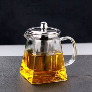 Avastro 500 ml Glass, Borosilicate Glass, Bone China Kettle Jug