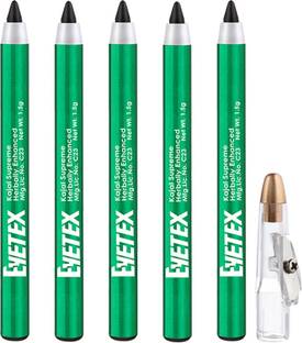 Eyetex Herbally Enhanced, Black - Pack of 5, 1.5g