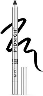 Renee Midnight Kohl Black Kajal Pencil - Waterproof Smudgeproof With Sharpener 24 Hrs