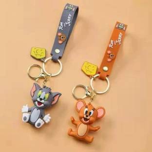 ZQE 3D Cute Tom and Jerry Keychain For Girls and Boys 2PCs Tom & jerry keyring Key Chain