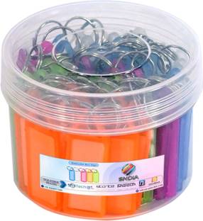 STORITE Multicolor (Pack of 50) Keyring with Name Tag Label Two Side Id Label for Office Key Chain