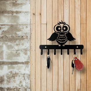CAPIO ART Designer/Aesthetic/Trendy Owl Wall Art Iron Key Holder