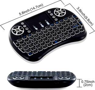 Clairbell AJ_815A_MINI WIRELESS KEYBOARD WITH TOUCHPAD/BACKLIT LIGHT &WIRELESS MOUSE COMBO Wireless Handheld Multi-device Keyboard Compatible with Desktop, Laptop, Mac