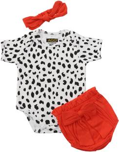 Ago Romper For Baby Girls Party Printed Pure Cotton