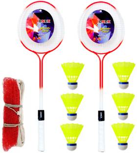 CARRY ON 2 Piec Double Rod Badminton Rackest 6 Shuttle cock Badminton net Badminton Kit