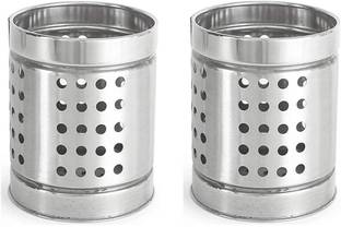 AK trade Cutlery Kitchen Rack Steel Stainless Steel Cutlery Case Holder Stand Pack of 2