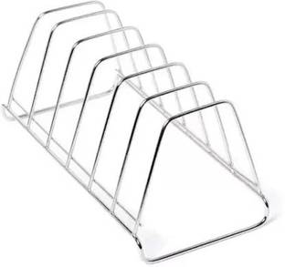 Q13 Utensil Kitchen Rack Steel Plate stend for Kitchen, cabinet / 6 sectioned lid Holder Organizer