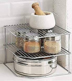 Kombuis Kitchenware Containers Kitchen Rack Steel Stainless Steel -Tier Storage Rack for Corners