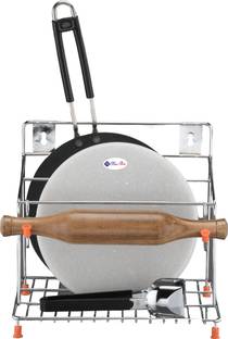 FineArts Chakla/Belan Kitchen Rack Steel Stainless Steel 4 in 1 Chakla/Belan/Tawa/Chimta Stand Chakla/Belan Kitchen Rack