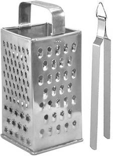 JISUN Stainless Steel 4 in 1 Slicer and Grater & Roti Chimta / Cooking Tong For Kitchen Tool Set