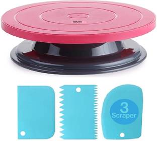 NIJAMRUT Cake Combo Sets Icing set Turntable Nozzle Set scrapers,knifefor Cake Decoration Kitchen Tool Set
