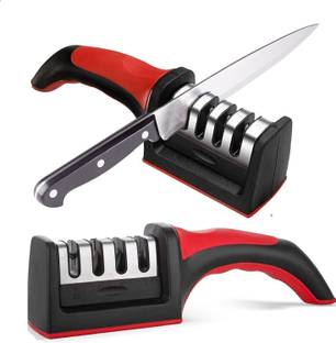 AR NextGen 3-Step Kitchen Knife Sharpener, Non-Slip Base Advanced Knife sharpener Knife Sharpening Steel