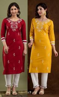 Women Chikan Embroidery Kurta