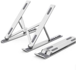 BAANI Laptop Stand Holder for Desk, Adjustable Portable Computer Riser Stand, Foldable Aluminum Notebook Elevator for Mac MacBook Pro Air, Lenovo, HP, Dell More 10 to 15.6 inches Laptops Tablets LS-11 Aluminium Desk Stand Laptop Stand with Adjustable Height Compatible with Universal Laptops