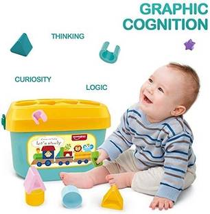 Ruffo Portable Learning Bucket with Colorful Letter Shapes