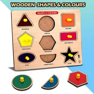Plus Shine Geometric Shape Puzzles Learning Toys Sorting Blocks Board Game Pegboard Puzzle